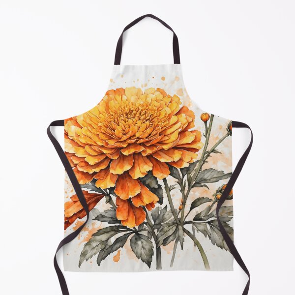 Item preview, Marigold Flower Watercolor Painting designed and sold by RawNaturePrints.
