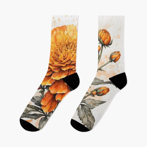 Item preview, Marigold Flower Watercolor Painting designed and sold by RawNaturePrints.