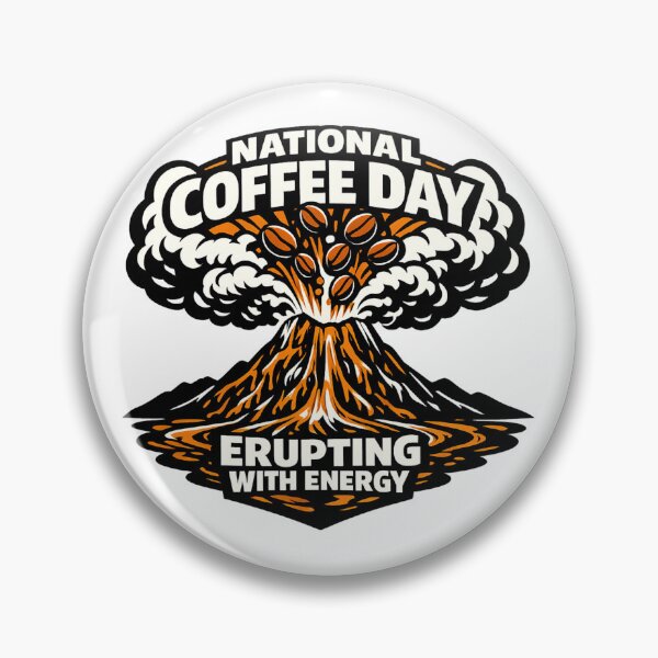 Item preview, Erupting With Energy National Coffee Day Volcano Coffee designed and sold by irfanshikh.