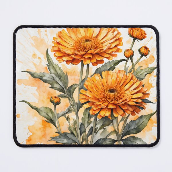Item preview, Calendula Flower Watercolor Painting designed and sold by RawNaturePrints.
