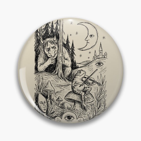 Item preview, Forest Frog Oracle - Whimsical Horror designed and sold by bapupa.
