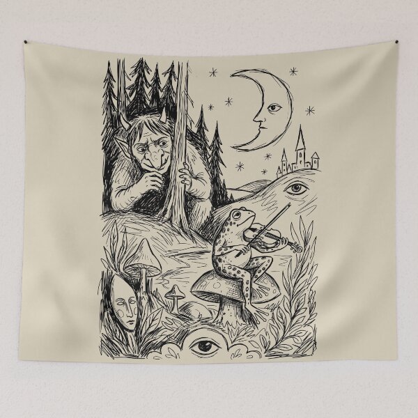 Item preview, Forest Frog Oracle - Whimsical Horror designed and sold by bapupa.