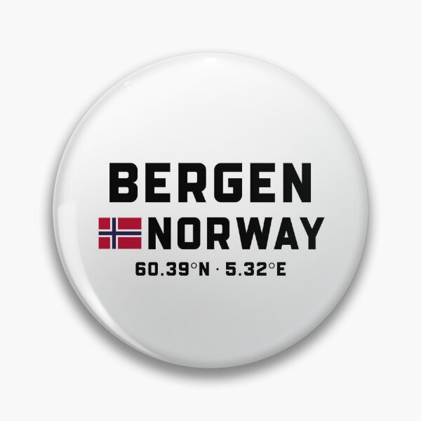 Item preview, Bergen Norway Coordinates and Flag designed and sold by Andersce.