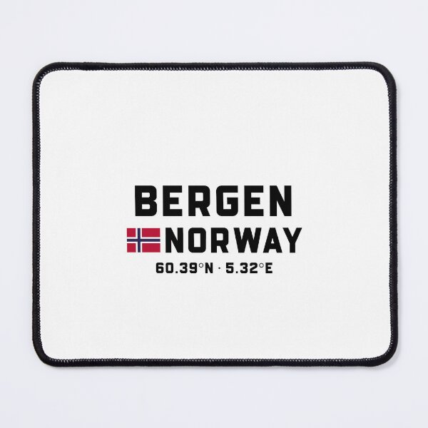 Item preview, Bergen Norway Coordinates and Flag designed and sold by Andersce.