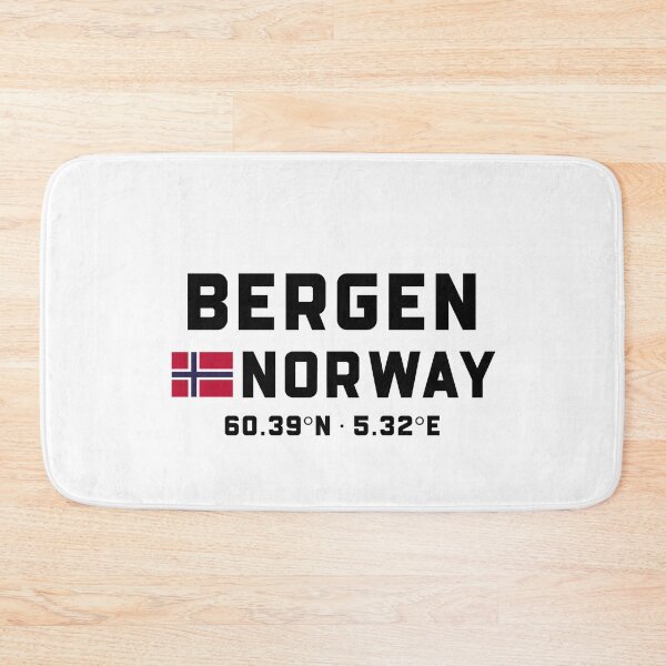 Item preview, Bergen Norway Coordinates and Flag designed and sold by Andersce.