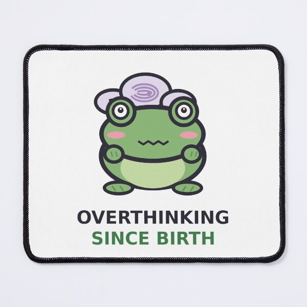 Item preview, Overthinking Since Birth — Cute Anxiety Frog Design, Funny Gift For Overthinkers designed and sold by QuirkyCartel.