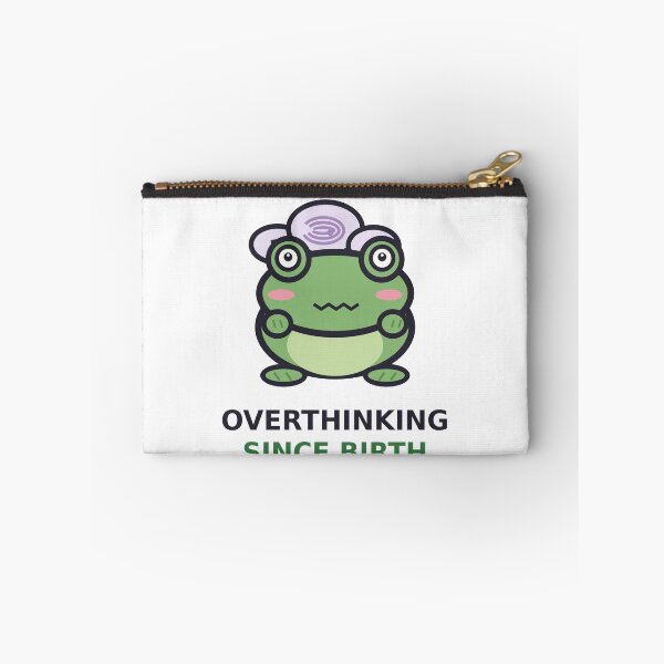Item preview, Overthinking Since Birth — Cute Anxiety Frog Design, Funny Gift For Overthinkers designed and sold by QuirkyCartel.
