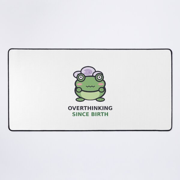 Item preview, Overthinking Since Birth — Cute Anxiety Frog Design, Funny Gift For Overthinkers designed and sold by QuirkyCartel.