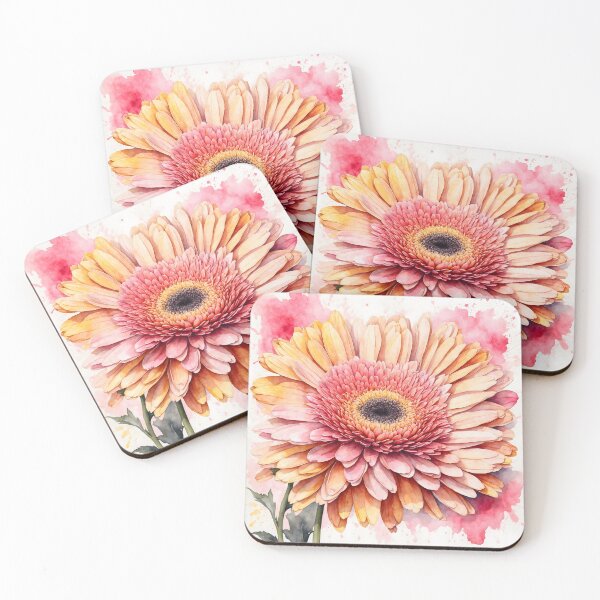 Item preview, Gerbera Daisy Watercolor Painting designed and sold by RawNaturePrints.
