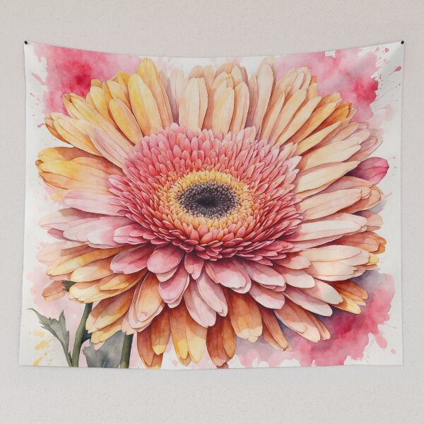 Item preview, Gerbera Daisy Watercolor Painting designed and sold by RawNaturePrints.
