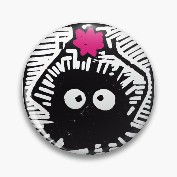 Item preview, Pink Star Susuwatari, Soot Sprites woodcut print. designed and sold by lorcagrimes.