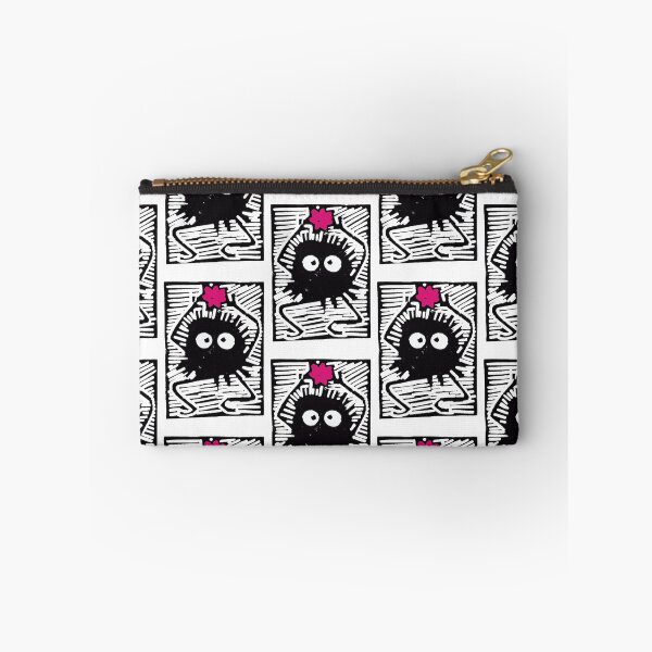 Item preview, Pink Star Susuwatari, Soot Sprites woodcut print. designed and sold by lorcagrimes.