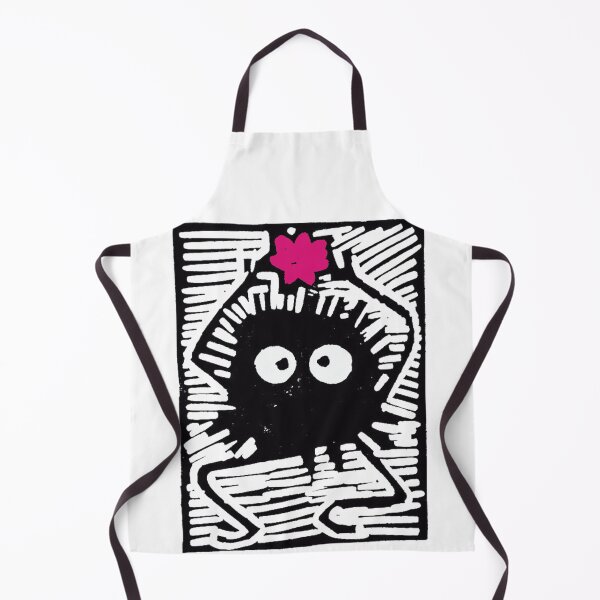 Item preview, Pink Star Susuwatari, Soot Sprites woodcut print. designed and sold by lorcagrimes.