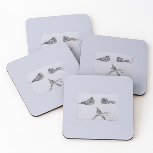 Item preview, Three Nightjars on Paper: Acrylic Painted designed and sold by Charlotte's Shop of Bird Stuff.