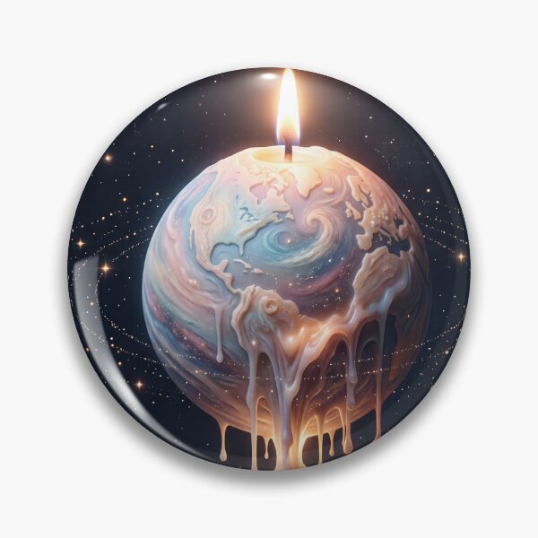 Item preview, Melting Planet Candle with Orbiting Stars in Space designed and sold by ASTRAL ART LAB.