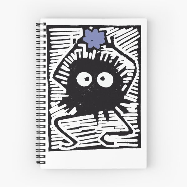 Item preview, Teal Star Susuwatari, Soot Sprites woodcut print. designed and sold by lorcagrimes.
