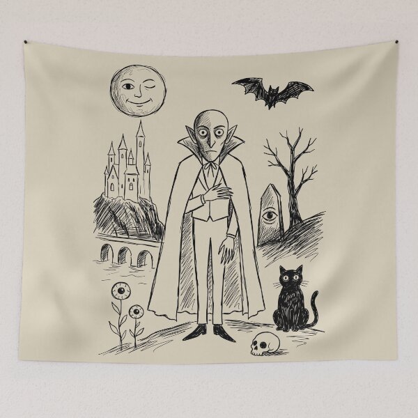 Item preview, Gentle Vampire Portrait - Whimsical Horror designed and sold by bapupa.
