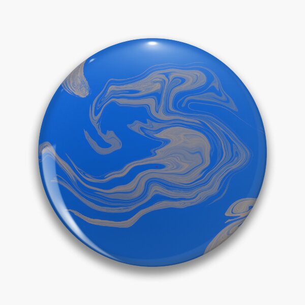 Item preview, Blue and Gold Liquid Marble Swirl Abstract Pattern designed and sold by CaramelCo.