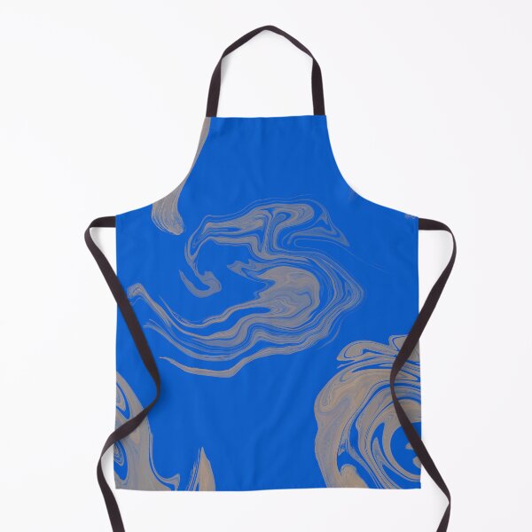 Item preview, Blue and Gold Liquid Marble Swirl Abstract Pattern designed and sold by CaramelCo.
