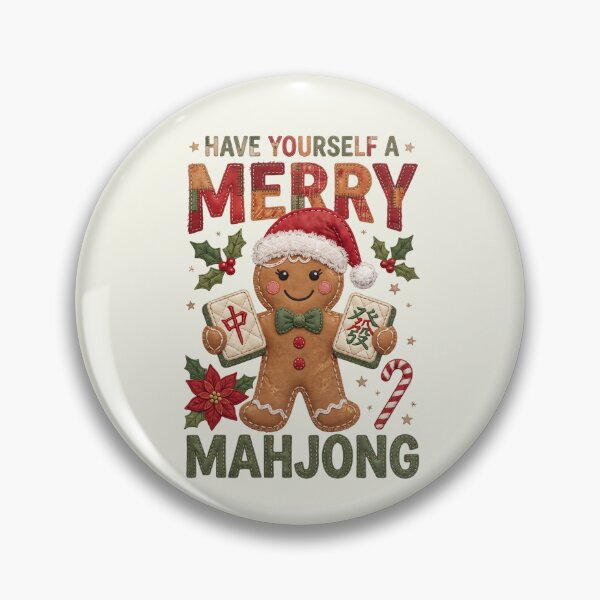 Item preview, Merry Mahjong Gingerbread Patchwork Style Xmas Cottagecore designed and sold by SunfullyYours.