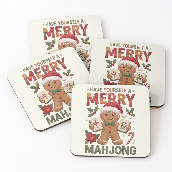 Item preview, Merry Mahjong Gingerbread Patchwork Style Xmas Cottagecore designed and sold by SunfullyYours.