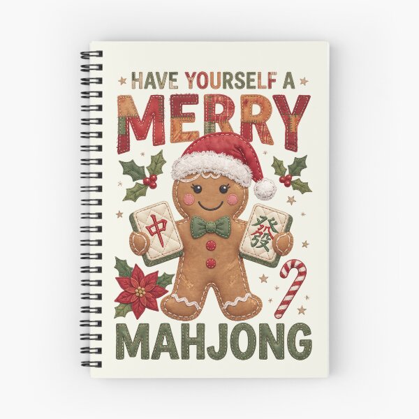 Item preview, Merry Mahjong Gingerbread Patchwork Style Xmas Cottagecore designed and sold by SunfullyYours.