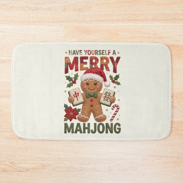 Item preview, Merry Mahjong Gingerbread Patchwork Style Xmas Cottagecore designed and sold by SunfullyYours.