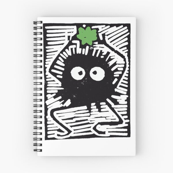 Item preview, Susuwatari, Soot Sprites woodcut print. Green Star designed and sold by lorcagrimes.
