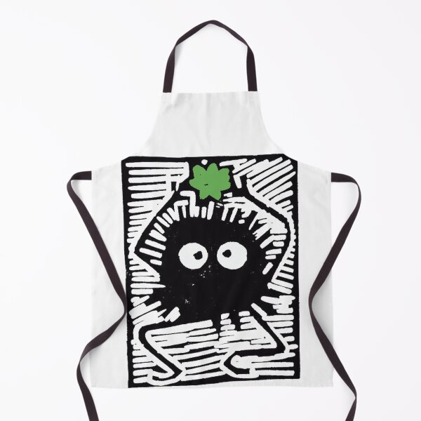 Item preview, Susuwatari, Soot Sprites woodcut print. Green Star designed and sold by lorcagrimes.