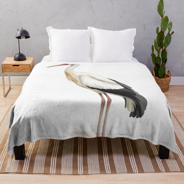 Item preview, Stork Watercolor Painting designed and sold by RawNaturePrints.