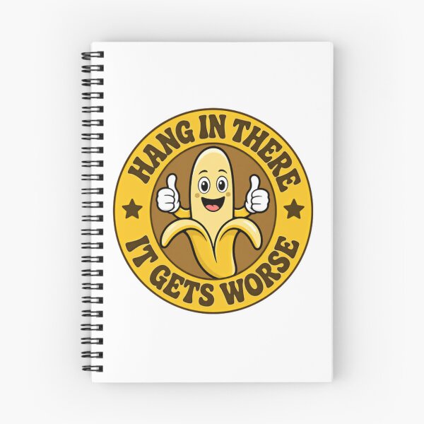 Item preview, Hang In There It Gets Worse Funny Banana Sarcastic Quote Pessimist Humor designed and sold by HumansStuck12.