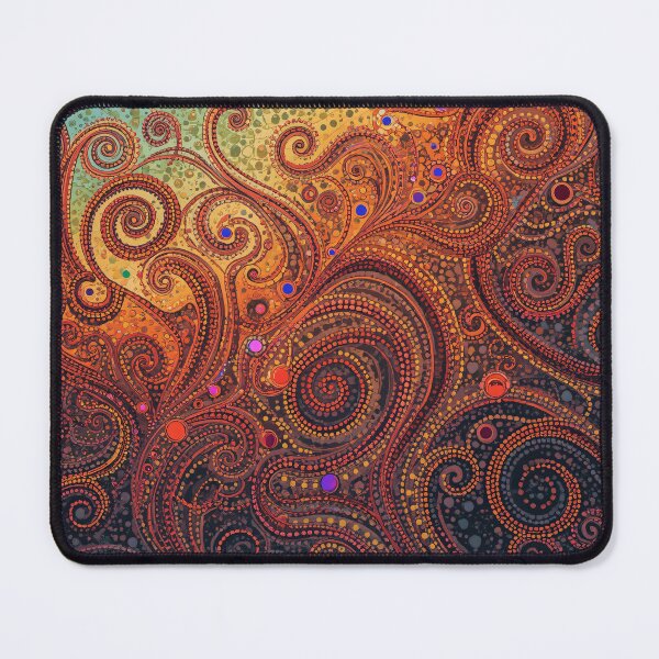 Item preview, Intricate Golden Swirls Abstract Mosaic Tentacle Art designed and sold by GrinGalore.