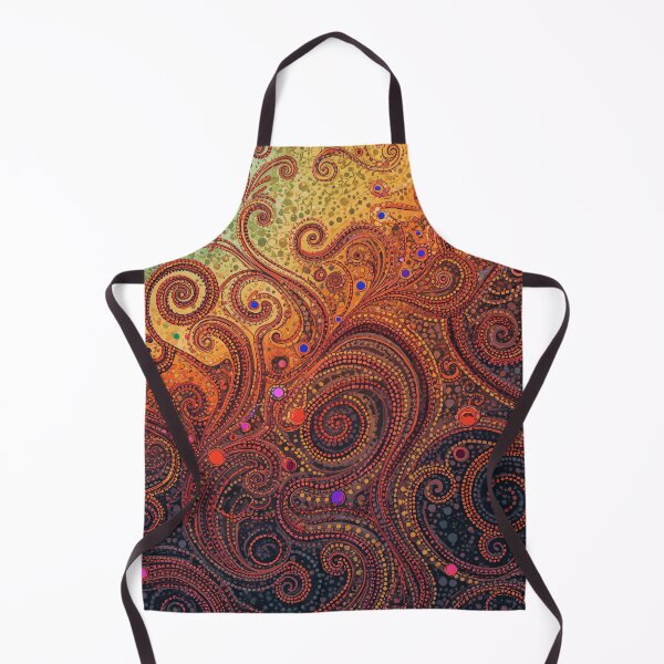 Item preview, Intricate Golden Swirls Abstract Mosaic Tentacle Art designed and sold by GrinGalore.
