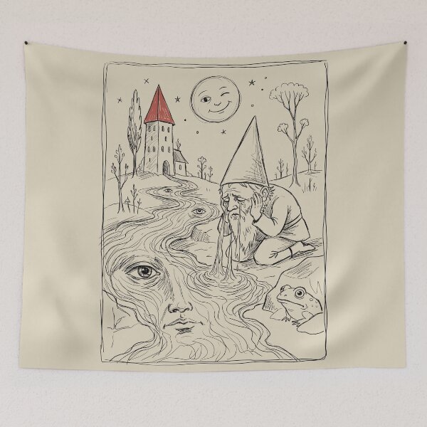 Item preview, Haunted Woodland Stream - Whimsical Horror designed and sold by bapupa.