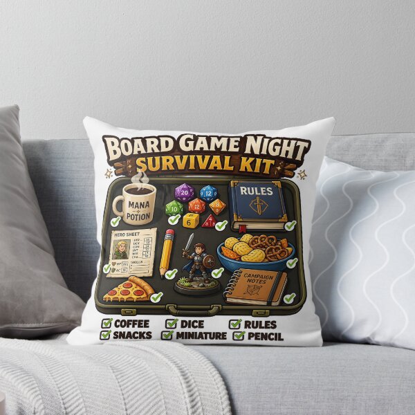 Item preview, Board Game Night Survival Kit – RPG & DND Art designed and sold by BadhbhLoot.