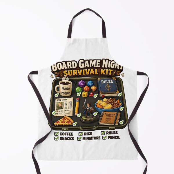Item preview, Board Game Night Survival Kit – RPG & DND Art designed and sold by BadhbhLoot.
