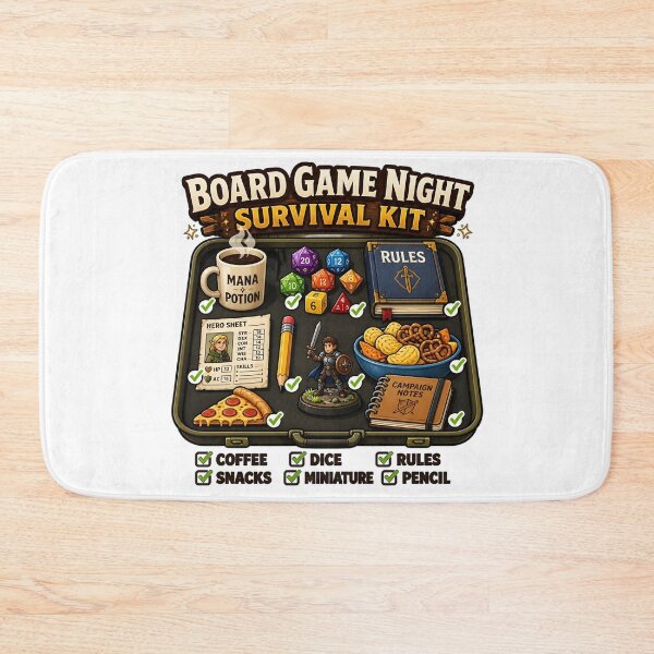 Item preview, Board Game Night Survival Kit – RPG & DND Art designed and sold by BadhbhLoot.