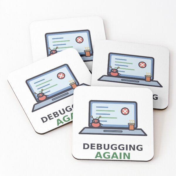Item preview, Debugging Again — Funny Programmer Design, Cute Gift For Software Developers designed and sold by QuirkyCartel.