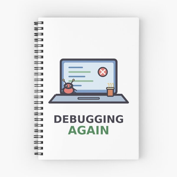 Item preview, Debugging Again — Funny Programmer Design, Cute Gift For Software Developers designed and sold by QuirkyCartel.