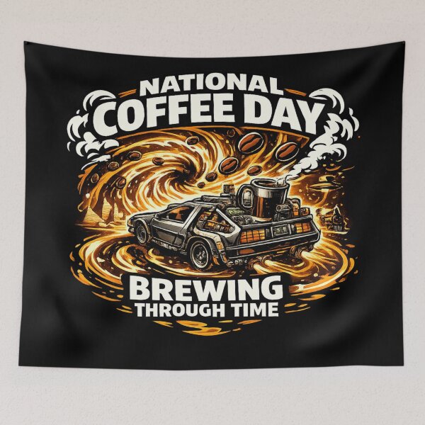 Item preview, Brewing Through Time National Coffee Day Back to Future designed and sold by irfanshikh.