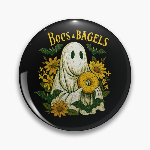 Item preview, Ghost with Bagel designed and sold by fernandmoonbeam.