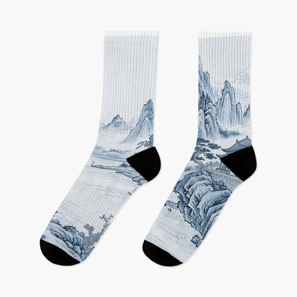 Item preview, Vintage Chinoiserie Mountain & River Flow through designed and sold by PixDezines.