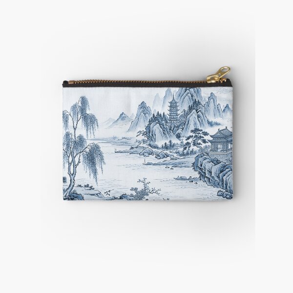 Item preview, Vintage Chinoiserie Mountain & River Flow through designed and sold by PixDezines.