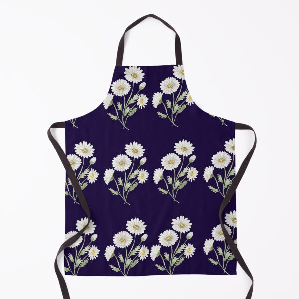 Item preview, White Daisy Seamless Pattern on Dark Purple Indigo. designed and sold by Jyoti Digital Artist.