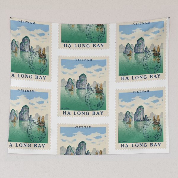 Item preview, Ha Long Bay Vietnam Karst Emerald Water Stamp Sticker designed and sold by stickercuffs.