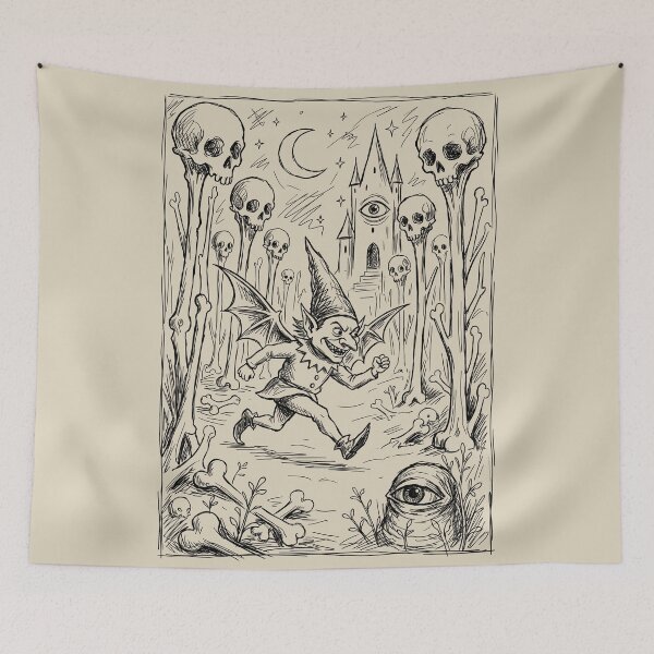 Item preview, Skeleton Forest Chase - Whimsical Horror designed and sold by bapupa.