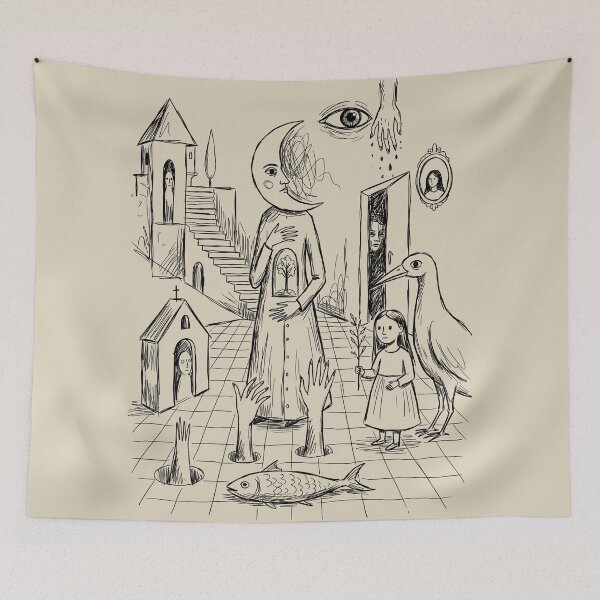 Item preview, Folk Village - Whimsical Horror designed and sold by bapupa.
