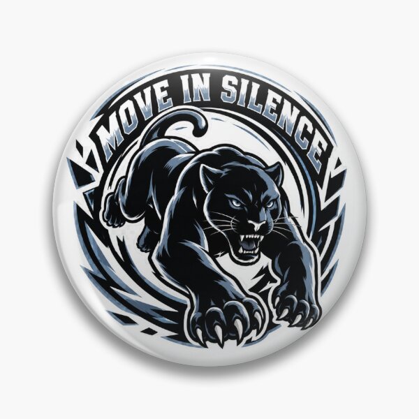 Item preview, Move in Silence – Black Panther Emblem designed and sold by FusiTink.