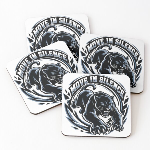 Item preview, Move in Silence – Black Panther Emblem designed and sold by FusiTink.