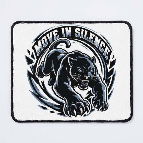 Item preview, Move in Silence – Black Panther Emblem designed and sold by FusiTink.
